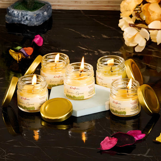 Set of 5 Lemon Grass Scented Candle